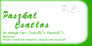 paszkal csatlos business card